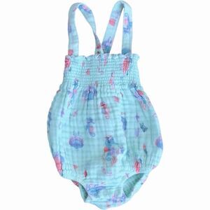 Angel Dear Baby Infant Girls Sleeveless Sea Horse Print Bubble. 0-3 Months.